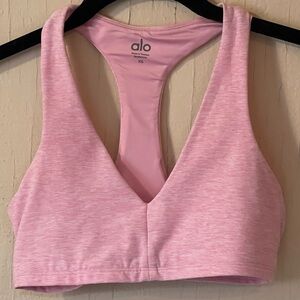 ALO Yoga Alosoft Base Sports Bra in Flamingo Heather